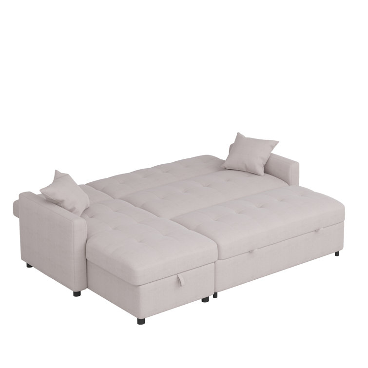 Broyerk 3 pc reversible sleeper outlet sectional sofa bed